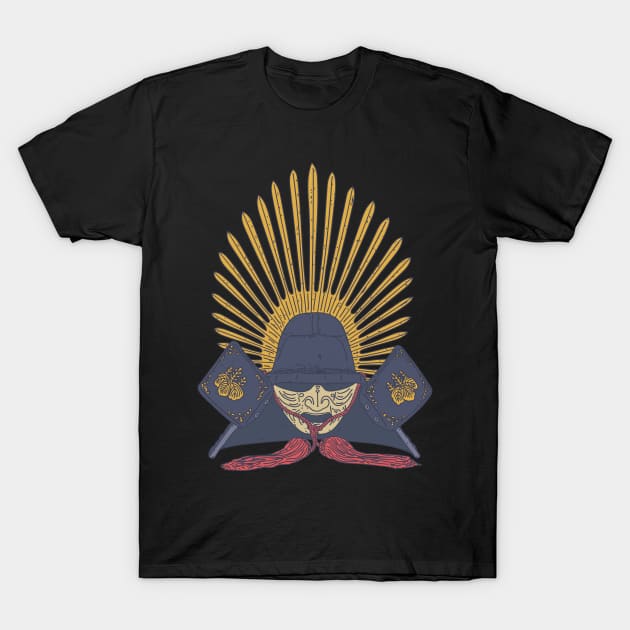 Toyotomi Hideyoshi - Samurai Warrior - Japan Helmet T-Shirt by DeWinnes